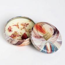 БОГАТСТВО АРОМАТА Свеча ароматическая из соевого воска с сухоцветом "Свежие цветы"