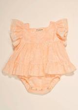 Детское платье Meadow Floral Onesie в персиковом цвете OLI & KUBO