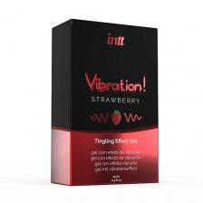 Возбуждающее средство INTT Увлажняющий гель для тела Vibration Gel с ароматом Клубника 15
