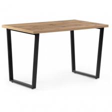 Стол Woodville Лота Лофт 120 25 мм дуб вотан / черный матовый