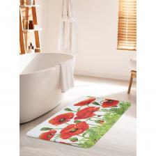 Коврик для ванной противоскользящий на пол 60х100 см станет ярким акцентом для создания домашнего уюта в интерьере вашей ванной комнаты. Большой половик для ванной, душевой и туалета выполнен из мягкого и приятного материала велсофт (100% полиэстер) с тонкой прослойкой из поролона. Велсофт- мягкий ворс, который обеспечивает комфортное прикосновение при хождении босиком. Основание изделия изготовлено из нетканого материала с антискользящим покрытием, что предотвращает его скольжение по плитке и кафелю. Края прямоугольного коврика надежно обработаны, не распушатся (не деформируются) во время эксплуатации. Быстро высыхает и не теряет своих свойств при длительном контакте с влагой. Универсальное изделие подходит для использования в бассейне, сауне, спальне в качестве прикроватного коврика и как коврик для детей. Аксессуар для ванной мгновенно впитывает влагу, быстро сохнет и не линяет. Уход: стирать при температуре 30-40 градусов, выбирая деликатный режим стирки и отжим не более 800 оборотов. НЕ ОТБЕЛИВАТЬ! Декоративная защитная подстилка с фотопринтом подходит для дома и дачи, хороший подарок маме, бабушке, папе, дедушке на День рождения, юбилей и новоселье. В комплект к коврику вы можете подобрать шторку для ванной и корзинку для белья под брендом JoyArty. Яркость рисунка может отличаться от изображения на сайте. Допустимо отклонение в размерах +- 2 см.