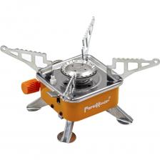 Портативная газовая плитка к баллону с цанговым захватом 12х12х10см. Предназначена для приготовления еды в путешествии. Может использоваться во время похода, рыбалки или охоты. Благодаря компактным размерам позволяет сэкономить место. Плитка изготовлена из нержавеющей стали и пластика, поэтому не подвержена коррозии. Материал: сталь.