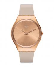 Часы Skinrosee с розовым силиконовым ремешком Swatch, розовый