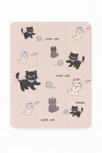 Чехол-книжка Mosbros Cute Cat для Apple iPad 10 (2022)/iPad 11 (2025) (полиуретан с подставкой/отсек для стилуса) (розовый)