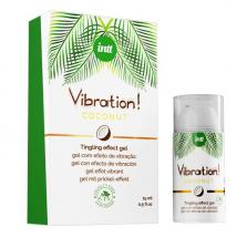 Смазка Возбуждающий гель с ароматом кокоса Vibration Coconut - 15 мл.