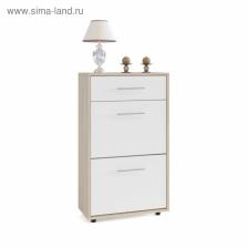 Обувница закрытая «СОКОЛ. ТП-2», 600x287x1043 мм, цвет дуб сонома/белый