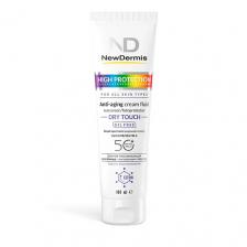 Крем для лица NEWDERMIS Омолаживающий крем-флюид матирующий HIGH PROTECTION DRY TOUCH SPF 50+ PPD 24 100.0