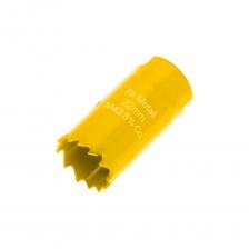 Коронка используется во время электромонтажных работ и прокладки коммуникаций. Позволяет получить отверстия в таких материалах как пластик, дерево, сталь, металл и т.д. Тело коронки выполнено из инструментальной стали, а зубья с переменным шагом 4-6 мм изготовлены из быстрорежущей стали Р6М5К8, устойчивой к перегреву. Благодаря качеству используемых материалов оснастка отличается долгим ресурсом работы и высокой производительностью. Конструкция оснащена отверстиями, которые компенсируют деформации при перегреве, а также отводят строительную пыль и шлам. Особая заточка зубьев способствует эффективному входу в материал, что позволяет вырезать отверстия правильной круглой формы без сколов и трещин. Коронка используется с шестигранным хвостовиком арт. KR-92-0203 (Код товара: 27173436) для сверления при помощи дрели или с хвостовиком SDS-plus арт. KR-92-0201 (Код товара: 35605020) для сверления при помощи перфоратора. Хвостовики приобретаются отдельно. Сверление металла/стали необходимо осуществлять в безударном режиме с применением СОЖ.