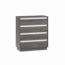 Комод для хранения Virginia, 4 ящика, 884x404x1018 мм, цвет белый скандинавский/ясень анкор тёмный