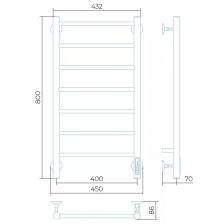Полотенцесушитель электрический Larusso Джаз КС 40х80 белый матовый