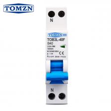 Кривая А типа B RCBO 1P+N 10KA Автоматический автоматический выключатель дифференциального тока с защитой от утечки перегрузки по току