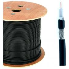 Коаксиальный кабель с малыми потерями, для передачи аналоговых и цифровых видеосигналов (SDI, HDTV). Соответствует типу RG-6 - тонкий кабель с сопротивлением 75 Ом. Коаксиальный кабель состоит из центральной жилы диаметром 1.0 мм из чистой меди OFС, многослойного вспененного диэлектрика FPE, что гарантирует лучшие параметры при работе с видео высокой четкости, диаметр диэлектрика 4.8 мм. Для обеспечения более надежной защиты от помех кабель защищен двумя экранами: алюминиевой фольгой (100%) и плетеным экраном из луженой меди, покрывающим 85% всего кабеля. Внешняя оболочка выполнена из материала FRNC-С/LSZH черного цвета RAL9005, общий диаметр кабеля 7,0 мм. Может быть использован при групповой прокладки кабеля. Оболочка не поддерживает горение, не выделяет токсичные вещества в случае пожара, поскольку состав оболочки не содержит никаких галогенов. Стандарт IEC 60332-3-24, разработан в Германии.