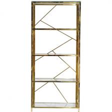 Стеллаж стекло прозр/золото 80*35*180см Garda Decor арт.GY-SH8711GOLD