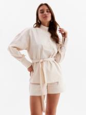 Костюм женский (блузка, шорты) MINAKU: Enjoy цвет молочный, размер 42