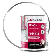 эмаль алкидная ЛАКРА ПФ-115 белая матовая 1кг, арт.0007677