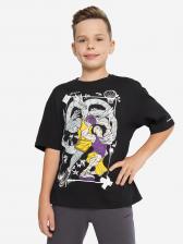 Футболка для мальчиков оверсайз Demix, Черный