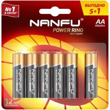 Батарейка Nanfu AA, 5+1 шт. (LR6-6B)
