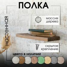 Полка настенная деревянная 40х15х3см Венге