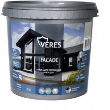 Краска для деревянных фасадов Veres Facade, акриловая, матовая, 2,7 л, слоновая кость