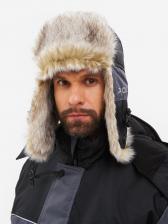 Шапка-ушанка зимняя Huntsman Полюс мужская меховая, Серый