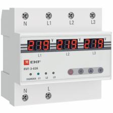 EKF RVF-3-63a Реле выбора фаз с дисплеем PROxima 1 шт