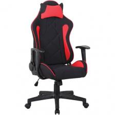 Кресло игровое BRABIX GT Racer GM-101, на колесиках, ткань, черный/красный [531820]