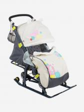 Санки-коляска комбинированная Nika"Наши детки 6" НДТ6 бежевый, Бежевый