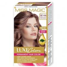 Miss Magic Luxe Colors Стойкая краска для волос c экстрактом крапивы, витамином F и кератином, 117 (7.72) розово-русый, 108 мл