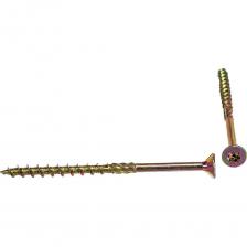 Саморез конструкционный INFIX потайная головка - крепёж из высококачественной стали, устойчивой к различным видам механической нагрузки, предназначенный для работы смягкими и твердыми породами древесины, а также ее производных: фанеры и разнообразных многослойных плит нового поколения (ориентированно-стружечных, цементно-стружечных и фиброцементных).Применение: монтаж деревянных конструкций, лестниц, стропил, фасадных панелей, ламинированного ДСП, пластика, специальных террасных досок. Особенности:Зенкующие рёбра – помогают потайной головке самореза углубиться в материал, обеспечивая чистый монтаж и стабильное погружение самореза без прокручивания;Шлиц Torx - эффективно передает крутящий момент с биты на саморез;Проходная фреза рассверливает отверстие в прикрепляемом материале и в комбинации с неполной резьбой - обеспечивает плотное прилегание соединяемых деталей;Остриё самореза с проточкой – рассверливает отверстие, предотвращая растрескивание древесины при закручивании.