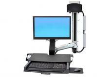 Крепление Ergotron «Рука» StyleView с рабочей поверхностью и малым держателем CPU (45-272-026), чёрное