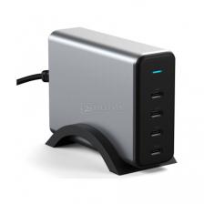 Аксессуары для гаджетов Сетевое зарядное устройство Satechi 165W PD Gan Charger Type-C, 4xUSB Type-C (PD), Серый ST-UC165GM-EU