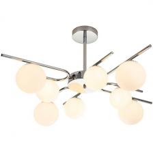 Потолочная люстра на штанге 642/8P G9*40W Escada Sphere Silver (плафоны шарики)