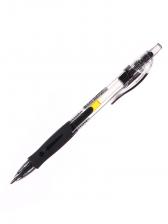 Ручка гелевая автоматическая, 0.5 мм, стержень черный, резиновый держатель, черный