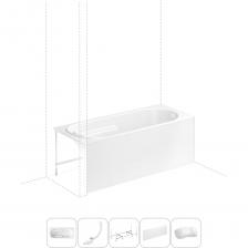 Прямоугольная акриловая ванна Bristol производится в размерах 150, 160, 170 см по длине и имеет увеличенную ширину – 75 см, что позволяет комфортно принимать ванну или душ людям разного телосложения. Небольшой подголовник с плавными линиями и анатомически выверенный наклон ванны в изголовье поддерживают спину во время принятия водных процедур в естественном и удобном положении, а специально для рук созданы симметричные эргономичные площадки. Основа ванн из литьевого акрила — жесткий 4 мм лист полиметилметакрилата (ПММА), который помещают в вакуум-формовочное оборудование и под большим давлением заполняют матрицу будущей ванны. Для максимальной прочности конструкции по всему основанию купели закладывается усиленная плита ДСтП, а внешняя сторона покрывается смесью полимера с отвердителем и ровингом. После отверждения в ванне высверливают отверстия для слива-перелива. Сифон-автомат Useful Extras от Wellsee изготовлен из полипропилена высокой термической стойкости и прочности, неуязвим к воздействию агрессивных химических средств. Самоочищающаяся форма и изгибы сифона препятствуют скоплению грязи внутри обвязки и поддерживают высокую пропускную способность — 50 л/мин. Конструкция ванны предполагает установку на поперечные ножки или усиленный металлический каркас с максимальной нагрузкой до 500 кг и предусматривает дополнительную фиксацию к стене. Наличие регулировок на каждой ножке и распорках обеспечивает удобство установки на различных поверхностях.