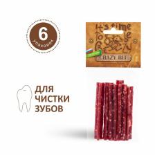 Мясные палочки для чистки зубов TitBit Crazy Bit для мелких собак, с говядиной, 6 шт., 50 г