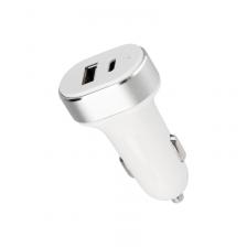 Автозарядка в прикуриватель REXANT АЗУ USB-A+USB-C, 3.1 A белая, цена за 1 шт