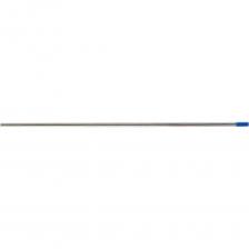 Вольфрамовые электроды WL-20 - лантанированный вольфрамовый электрод (цветовой признак – синий цвет). Считается универсальным и применяется для сварки всех типов сталей и сплавов на переменном и постоянном токе (AC/DC). WL-20 имеют в составе оксид лантана, что дает легкость зажигания дуги, устойчивость ее поддержания и низкую склонность к прожогам. По сравнению с цериевыми и ториевыми, лантановые электроды имеют меньший износ рабочего конца электрода. Лантановые электроды более долговечны и меньше загрязняют вольфрамом сварной шов. Оксид лантана равномерно распределен по длине электрода, что позволяет длительное время сохранять при сварке первоначальную заточку электрода. При сварке на переменном синусоидальном токе рабочий конец электрода должен иметь сферическую форму. Основные свариваемые материалы: все типы сталей и сплавов на переменном и постоянном токе. Используют для сварки алюминия, меди, высоколегированных сталей, бронзы.