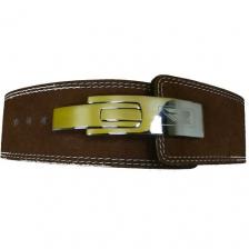 Пояс для пауэрлифтинга RDX (кожа, нубук) коричневый S (68-84 см)