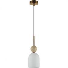 Подвесной светильник Odeon Light Lolla 6625/1B бронзовый/белый/камень/металл IP20 E14 40W 220V