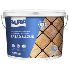 средство деревозащитное Aura Fasad Lazur белая 9л, арт.AWW024