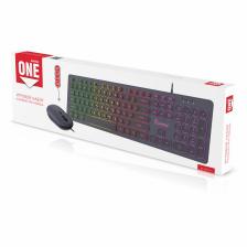 Комплект клавиатура+мышь с подсветкой Smartbuy ONE 328327 черный (SBC-328327-K) /20, цена за 1 шт