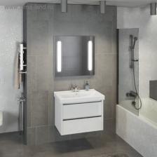 Тумба-умывальник COMFORTY «Дублин-75» белый глянец с раковиной COMFORTY 8057