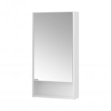 Зеркальный шкаф коллекции СКАНДИ 45 включает регулируемые стеклянные полочки за зеркальным фасадом и открытую нишу для косметических средств, которые всегда должны быть под рукой. По желанию можно дополнительно приобрести светильник Fagus.