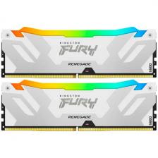 Оперативная память Kingston DDR5 32Gb (2x16Gb) 6400MHz Fury Renegade White RGB (KF564C32RWAK2-32) KIT