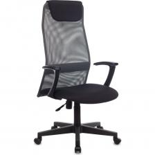 Кресло компьютерное для руководителя Helmi HL-E81 – сочетает в себе комфорт и интересный дизайн. Высокая «сетчатая» спинка кресла имеет эргономичный изгиб каркаса с ярко выраженной поясничной поддержкой. Сиденье с эргономичным закруглением в передней части обеспечит комфорт во время продолжительной работы. Подголовник кресла имеет широкую форму. Удобная посадка позволяет снизить нагрузку на позвоночник и обеспечивает комфорт в течении длительного времени. Подлокотники и крестовина из высокопрочного пластика. Максимальная нагрузка составляет 120кг. Газпатрон 3 класса. Каркас – немонолитный, материал набивки – вспененный полиуретан, материал обивки сиденья – ткань черная, спинки – ткань-сетка серая с мягким тканевым подголовником. • материал обивки: сетчатая ткань/сетка; • нагрузка: до 120кг; • материал крестовины: пластик; • механизм качания: пружинно-винтовой (постоянная поддержка спины), регулировка по высоте.  