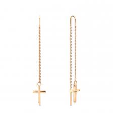 Серебряные серьги с позолотой