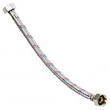 Внимание! Длина подводки на фото может отличаться от реальной, ориентируйтесь на технические характеристики. Гибкая подводка для воды ALTSTREAM BASE применяется для подключения к смесителям, унитазам и разнообразной бытовой технике. Оборудование является незаменимым при установке бытовой техники и монтаже систем водоснабжения. В большинстве случаев без этого соединительного элемента просто не обойтись: его используют там, где нет технической возможности проложить основную металлопластиковую или полипропиленовую трубу. К тому же монтаж не потребует специального оборудования, ведь крепление осуществляется при помощи гайки. Гибкая подводка ALTSTREAM надежная и изготовлена из высококачественных материалов на современном оборудовании под строгим контролем инженеров. Прочность и качество соединительных узлов позволяет обеспечивать надежность всей конструкции и защищает от протечек. Подводка обладает всеми необходимыми сертификатами и отвечает современным требованиям, предъявляемым к системам водоснабжения. Такой подход позволяет гарантировать надежность и долгий срок службы оборудования. Ниппель, гайка и штуцер выполнены из высококачественной латуни, внутренний шланг – из прочного синтетического каучука (EPDM), оплетка — из качественной нержавеющей стали. Гарантия на бесперебойную работу – 10 лет.