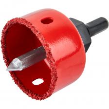 Коронка-чашка в сборе ELITECH 1820.170000 51 мм применяется для получения ровных отверстий в облицовочных материалах, а также в ячеистом бетоне, кирпиче и гипсокартоне. Используется на дрелях и легких перфораторах в режиме безударного сверления. Коронки-чашки с нанесением карбида вольфрама изготовлены из высокопрочной стали, имеют более широкий размерный ряд, чем кольцевые коронки, и позволяют сверлить средние и большие отверстия, с глубиной сверления до 25,4 мм. Материал - сталь, карбид вольфрама.