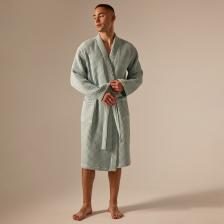 Халат вафельный мужской SL HOME: Boho «Аззура», размер XL, хлопок 100%, бирюзовый