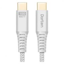 Кабель Tetron Series USB-C PD 100W/5A PD 2m Silver